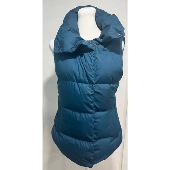 ATHLETA Down-Filled Downtown Puffer Quilted Vest Athleisure High Neck Size XS - Picture 3 of 6